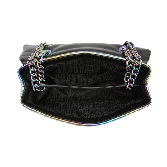 Kurt Geiger London Kensington X Leather Shoulder Bag NWT Rainbow Metallic Ombre - Picture 3 of 10